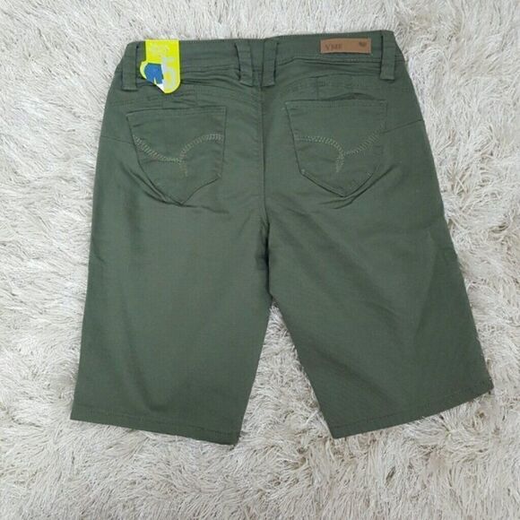 YMI WANNA BETTA BUTT BERMUDAS SHORTS OLIVE GREEN L - Picture 2 of 4